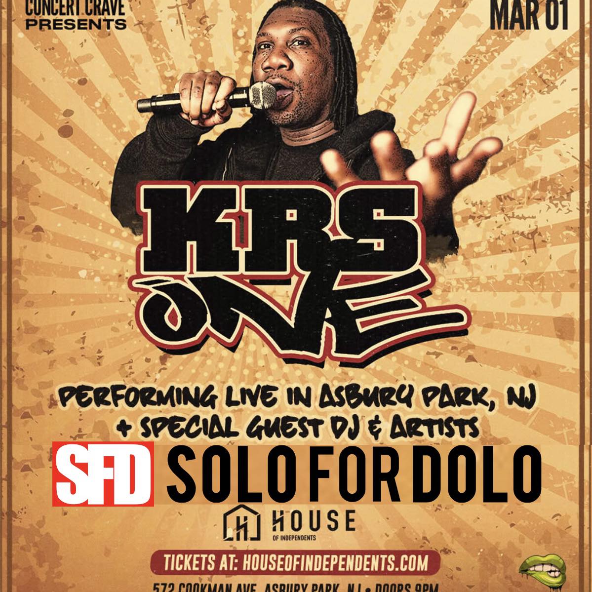 KRS-ONE @ House Of Independents ASBURY PARK NJ 03/01 Dead Empire$ Fall release show